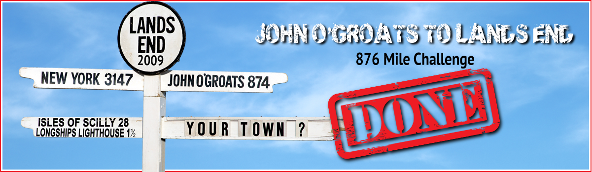 Jackson Williams Challenges John O'Groats to Lands End challenge featured page image