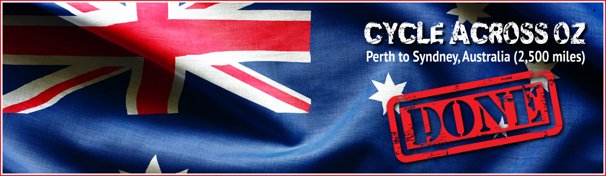 2500 mile cycle across oz